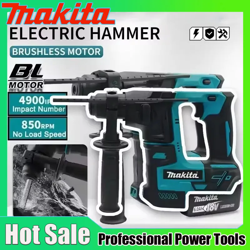 Brushless Cordless Electric Drill 18V - Marteau perforateur sans fil Makita, marteau