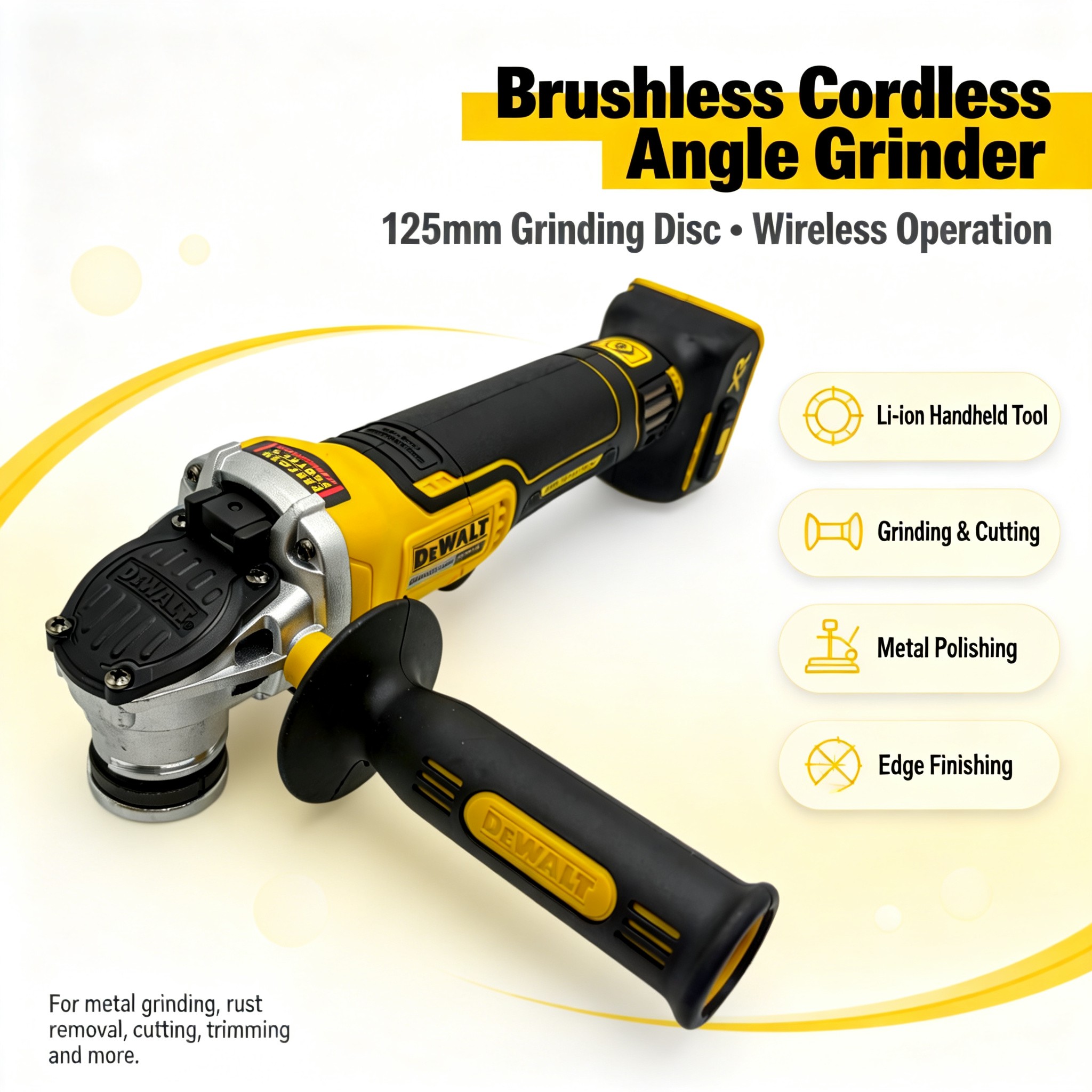 Brushless Angle Grinder Battery Powered - DEWALT DCG406, meuleuse d’angle sans fil