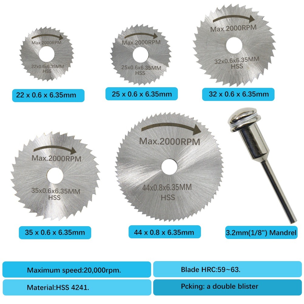 Jeu de 60/40/32/30/12/7/6 disq - Cordless Rotary Tool Kit Accessories avis et prix