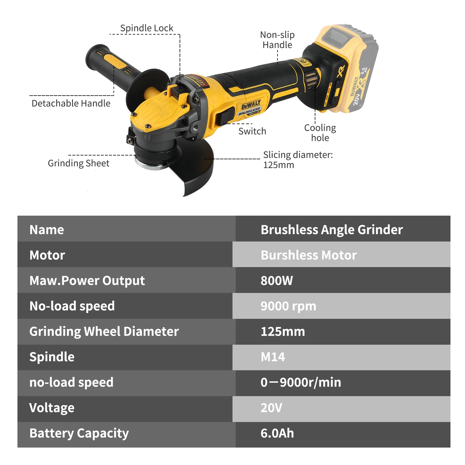 Meuleuse d'angle DEWALT-DCG409 - Brushless Angle Grinder Battery Powered avis et prix