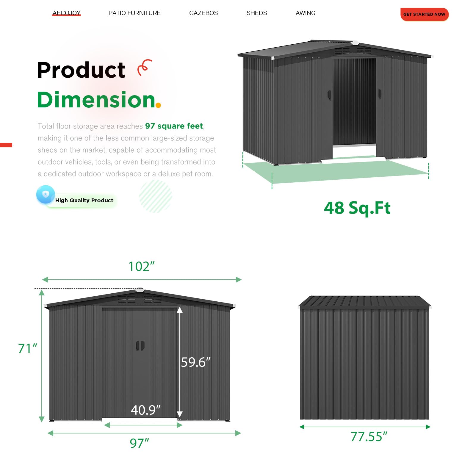 Abri de rangement extérieur en - Garden Tools avis et prix