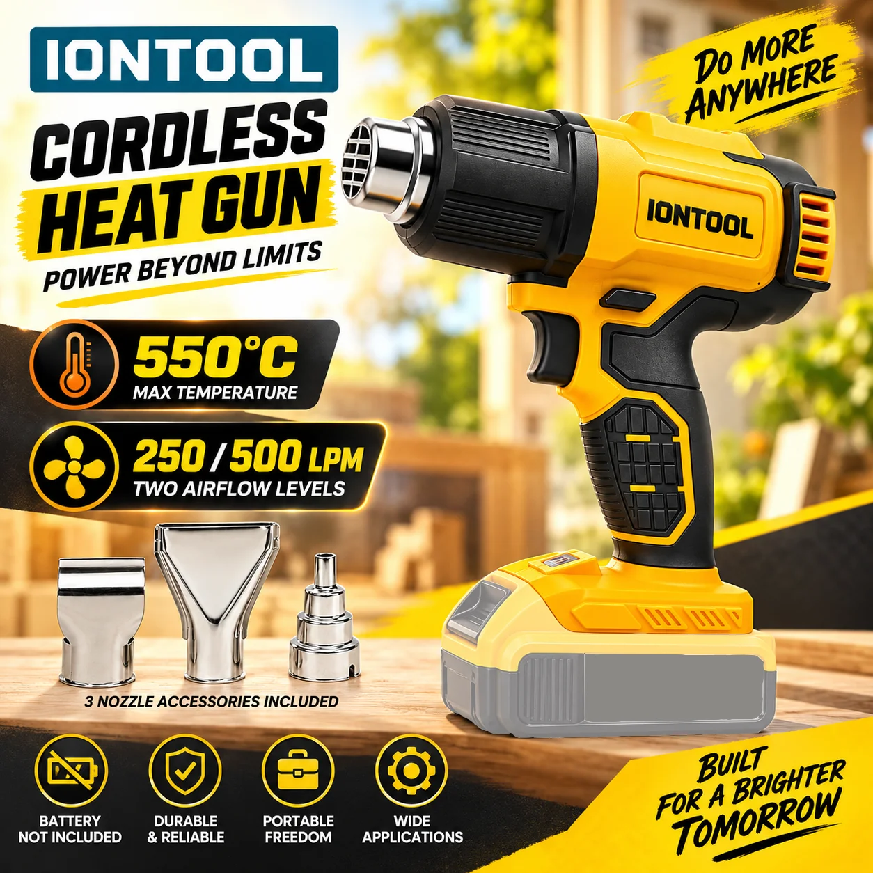 IONTOOL 550 ℃   Pistolet therm - Cordless Heat Gun For Shrink Tubing avis et prix