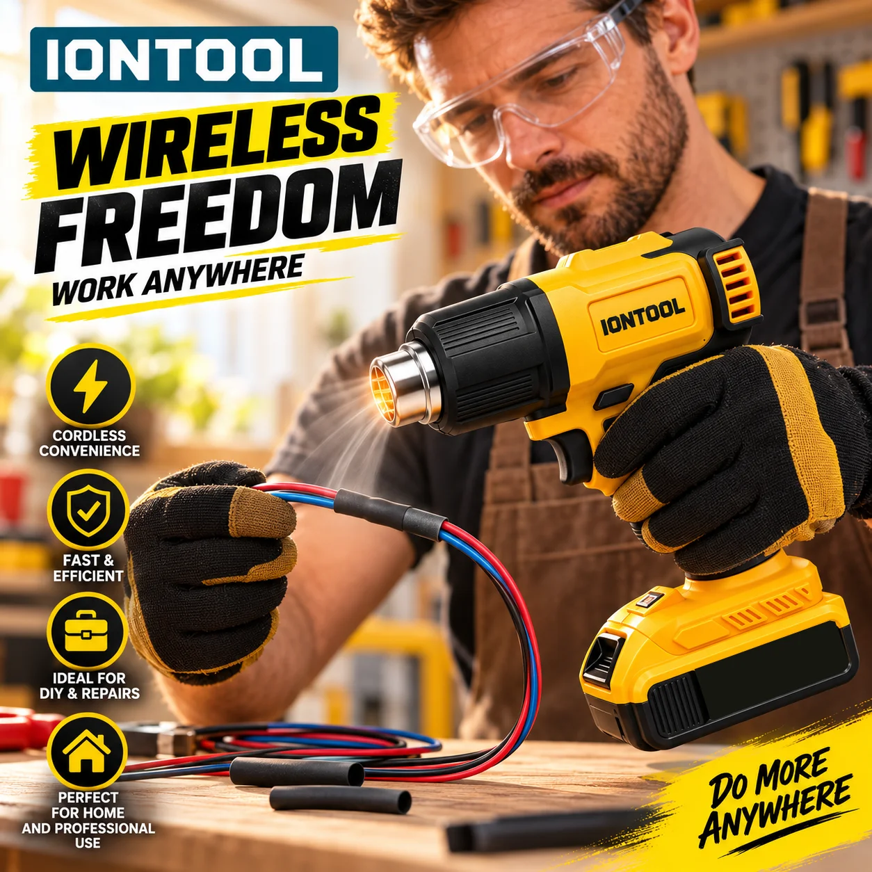 IONTOOL 550 ℃   Pistolet therm - Cordless Heat Gun For Shrink Tubing avis et prix