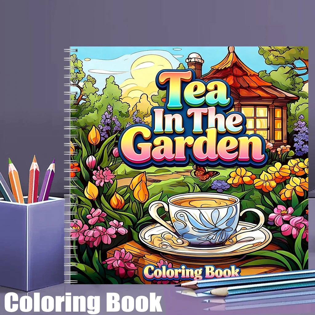 Livre de coloriage Tea In The  - Garden Tools avis et prix