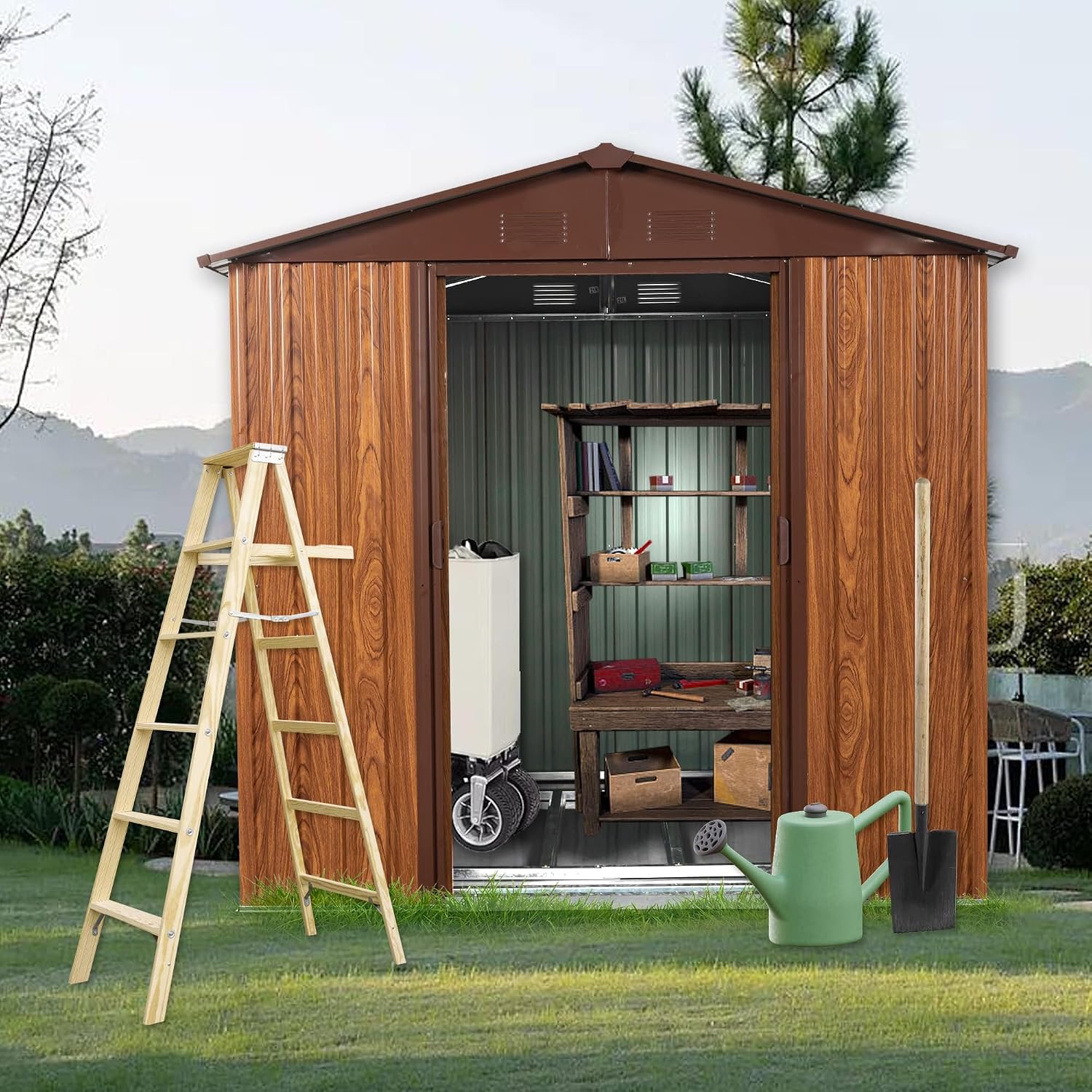 Abri de rangement extérieur en - Garden Tools avis et prix